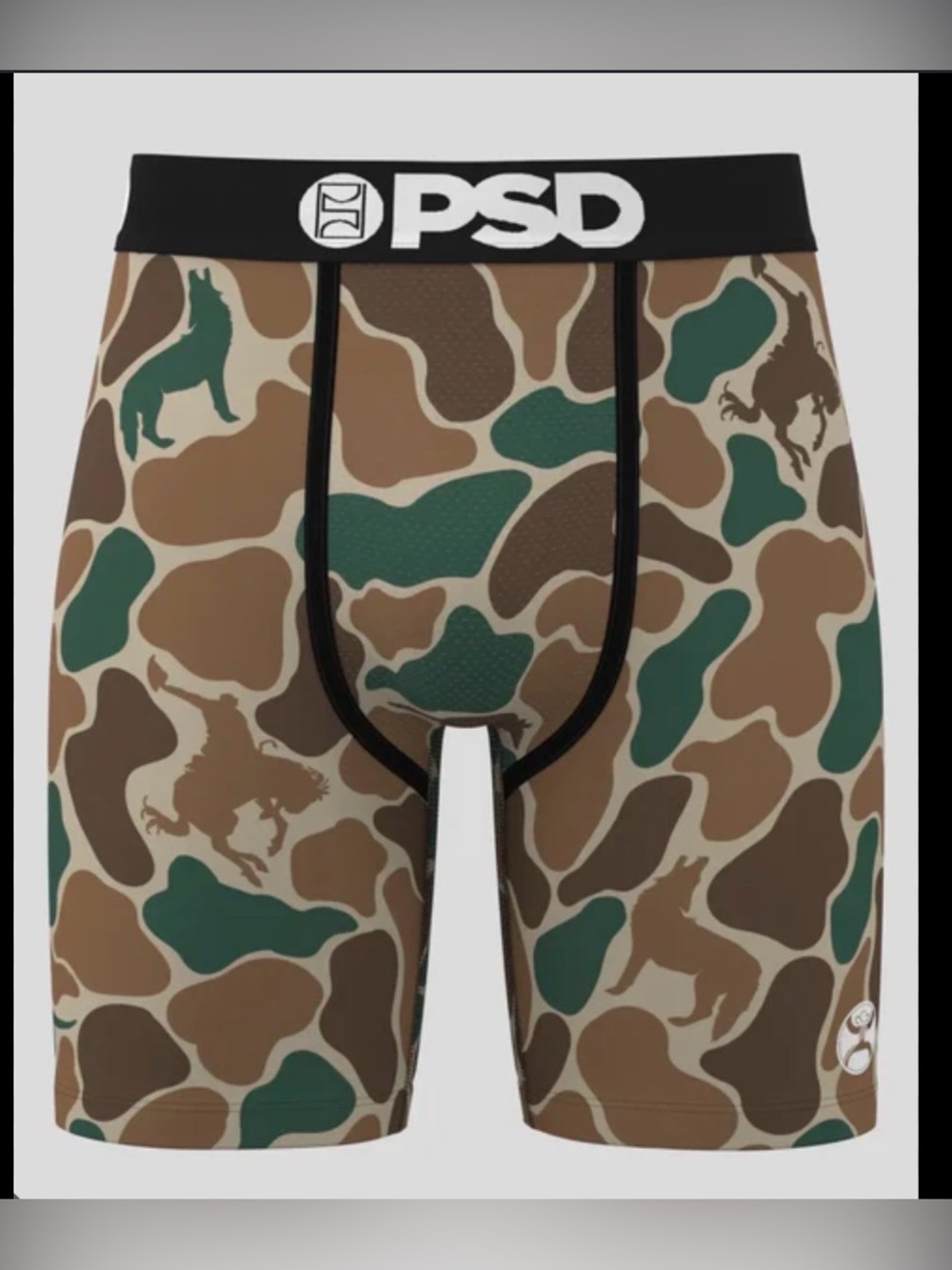 PSD Men’s Camo Boxer Briefs in Brown and Green